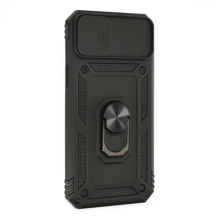 İphone 14 Plus Kılıf Pars Lens Yüzüklü Silikon - Siyah