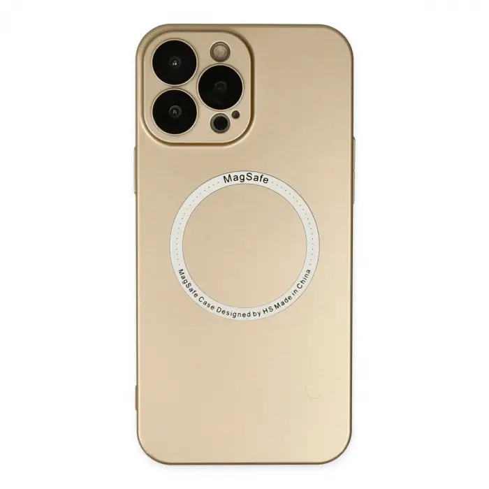 İphone 14 Pro Kılıf Jack Magneticsafe Lens Silikon - Gold