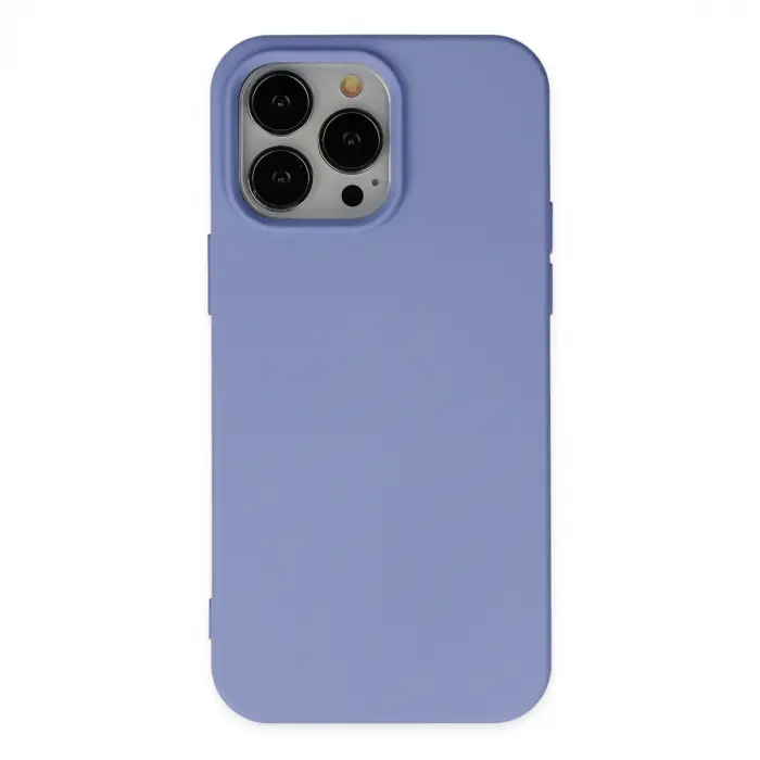 İphone 14 Pro Kılıf Nano İçi Kadife Silikon - Lila