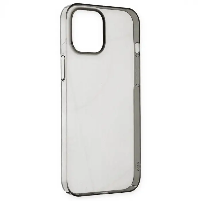 İphone 14 Pro Kılıf Pc Sert Şeffaf Kapak - Siyah