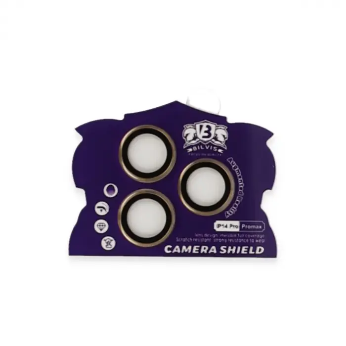 İphone 14 Pro Max Bilvis Titan Kamera Lens - Gold