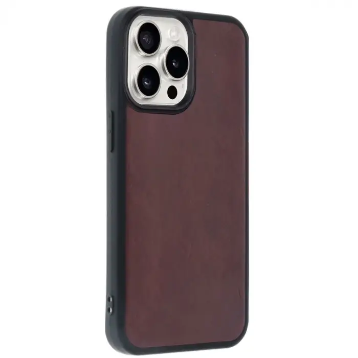 İphone 14 Pro Max Kılıf Aras Deri Kapak - Bordo