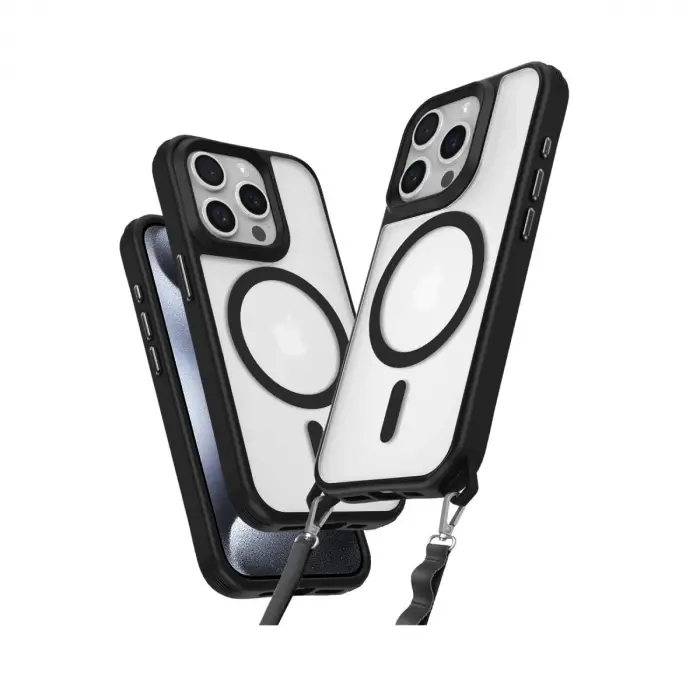 İphone 14 Pro Max Kılıf Enka Magsafe Silikon Kılıf - Siyah