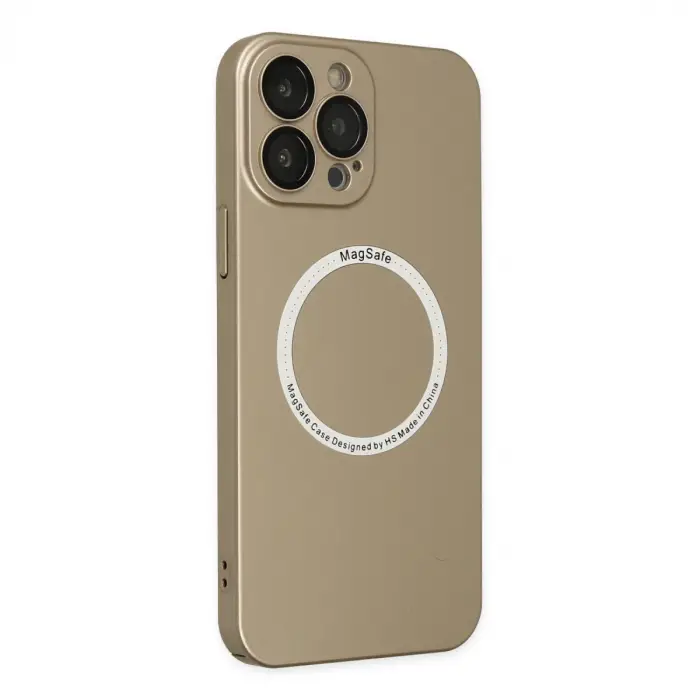 İphone 14 Pro Max Kılıf Jack Magneticsafe Lens Silikon - Gold
