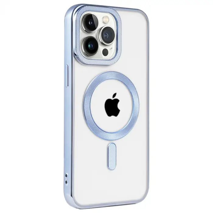 İphone 14 Pro Max Kılıf Kronos Magsafe Kapak - Sierra Blue