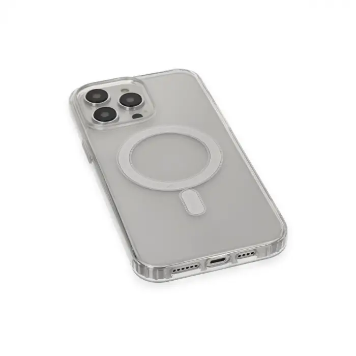 İphone 14 Pro Max Kılıf Matte Şeffaf Magneticsafe - Şeffaf