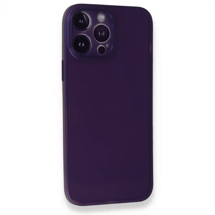 İphone 14 Pro Max Kılıf Pp Ultra İnce Kapak - Mor