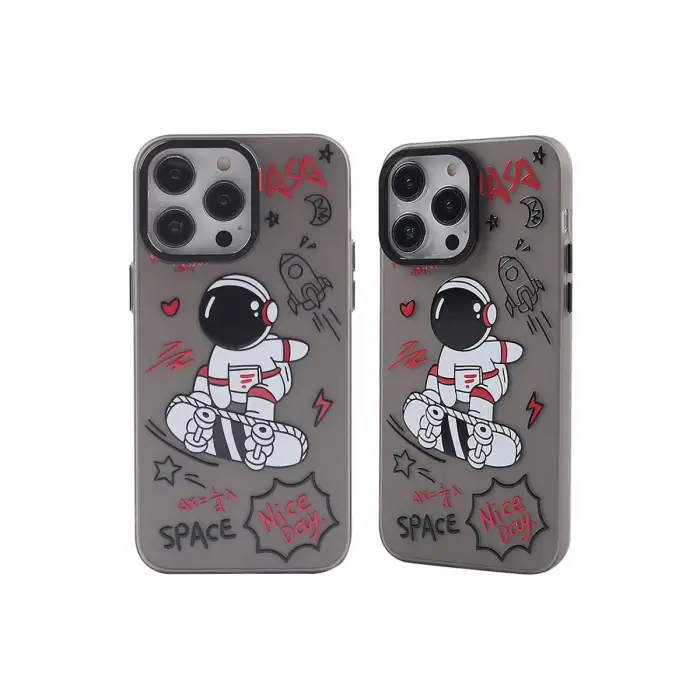 İphone 14 Pro Max Kılıf Prada Desenli Kapak - Prada Siyah - 1