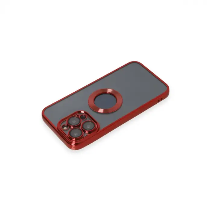 İphone 14 Pro Max Kılıf Slot Silikon - Kırmızı