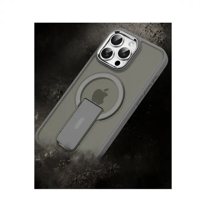 İphone 14 Pro Tork Magsafe Standlı Kapak - Lila