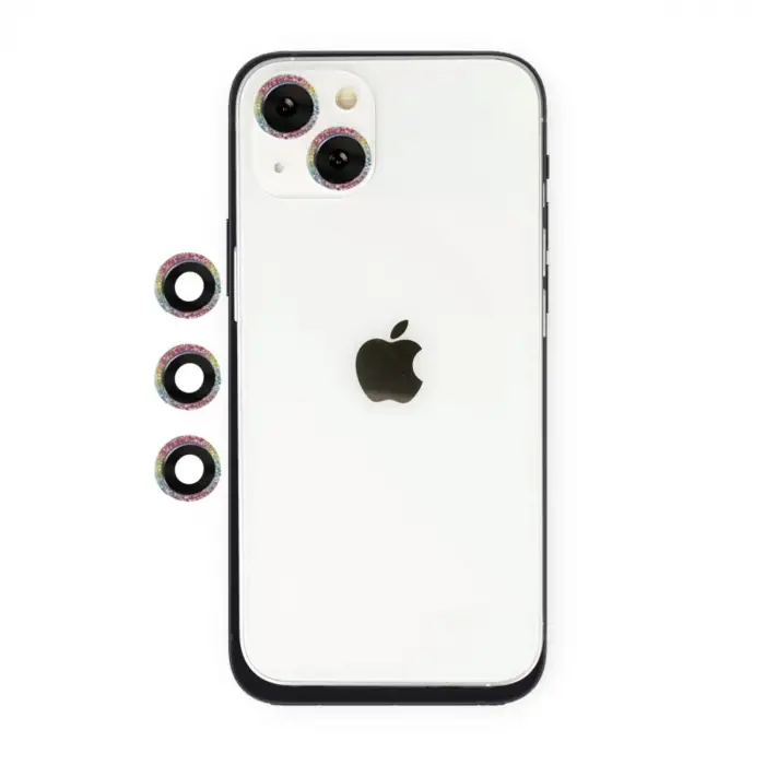 İphone 14 Shine Kamera Lens - Rainbow