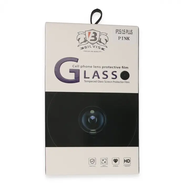 İphone 15 Bilvis Titan Kamera Lens - Pembe