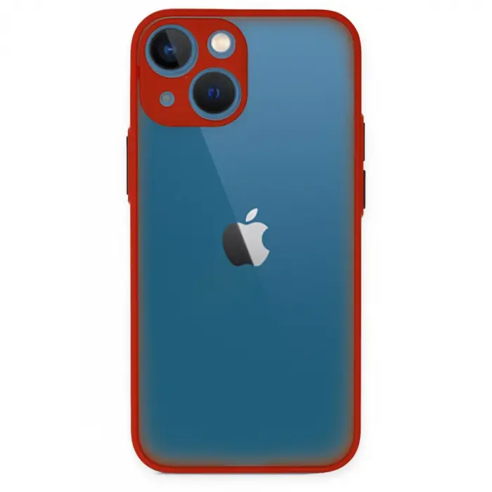 İphone 15 Kılıf Montreal Silikon Kapak - Kırmızı