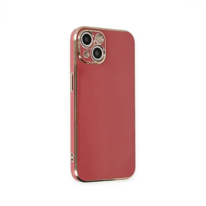 İphone 15 Kılıf Volet Silikon - Kırmızı