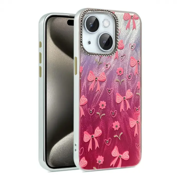 İphone 15 Plus Kılıf Blade Aynalı Desenli Kapak - Desen 3