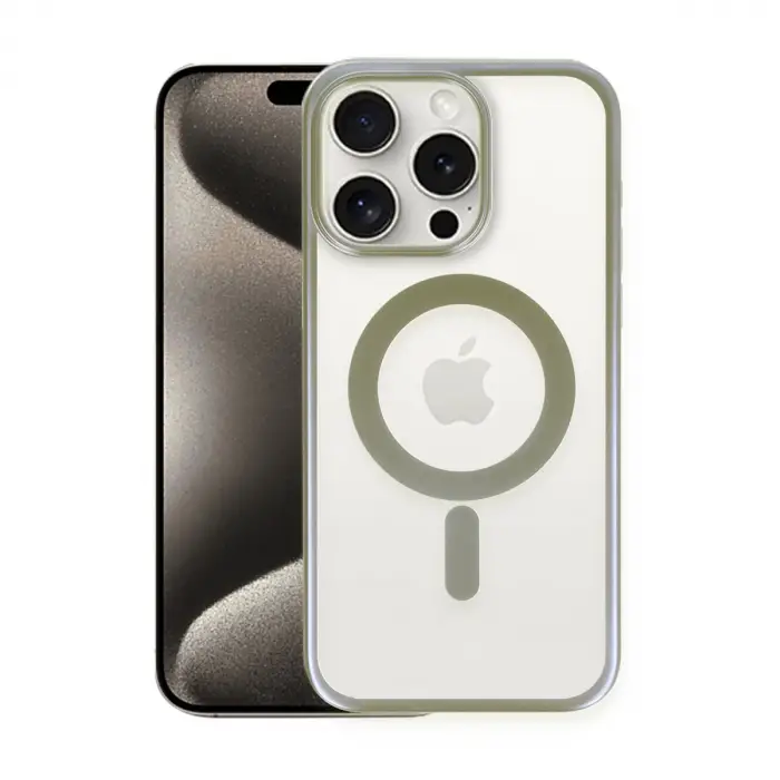 İphone 15 Pro Kılıf Erozi Magsafe Kapak - Gri
