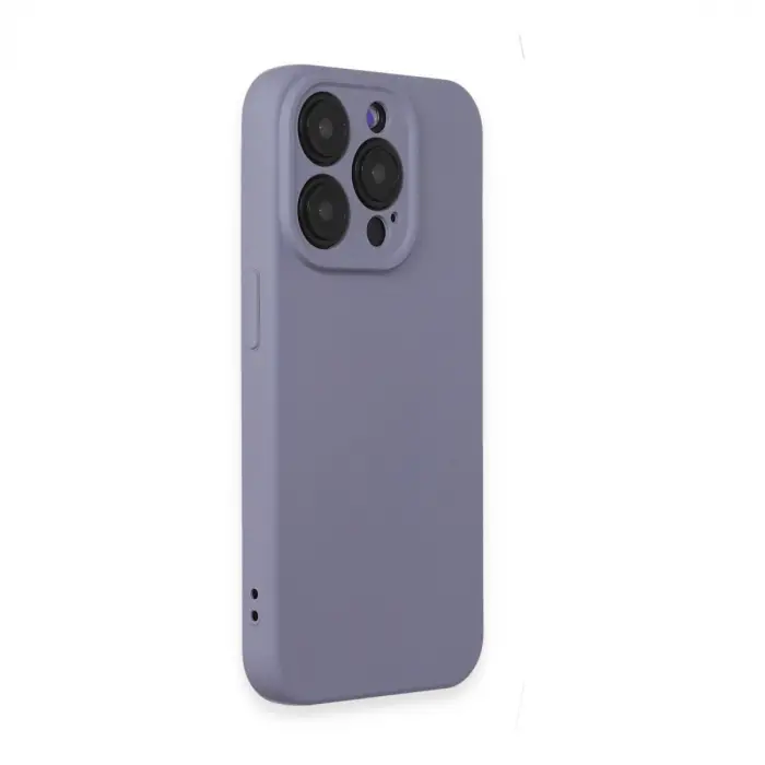 İphone 15 Pro Kılıf Nano İçi Kadife Silikon - Lila