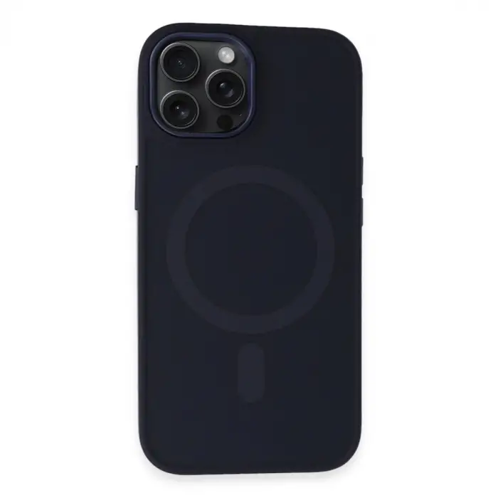 İphone 15 Pro Kılıf Oslo Magsafe Kapak - Lacivert