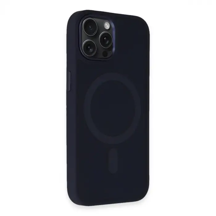 İphone 15 Pro Kılıf Oslo Magsafe Kapak - Lacivert