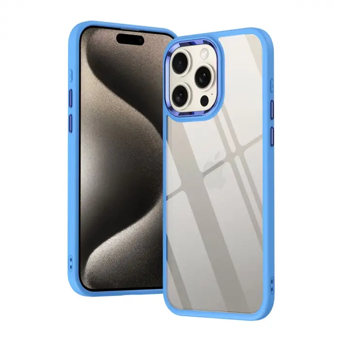 İphone 15 Pro Kılıf Power Silikon - Mavi