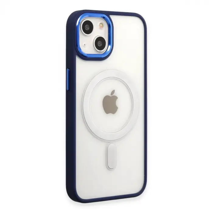 İphone 15 Pro Kılıf Room Magneticsafe Silikon - Lacivert