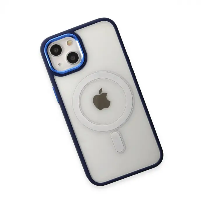 İphone 15 Pro Kılıf Room Magneticsafe Silikon - Lacivert