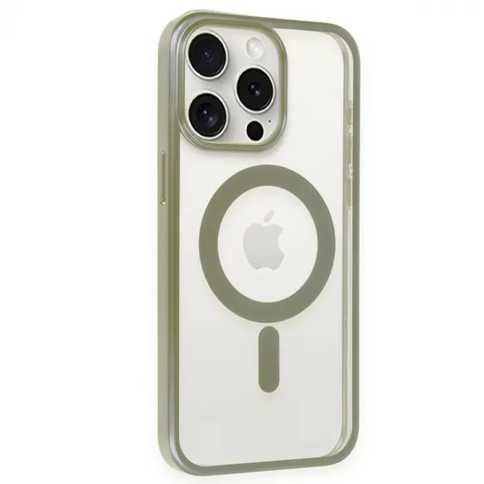 İphone 15 Pro Max Kılıf Erozi Magsafe Kapak - Gri