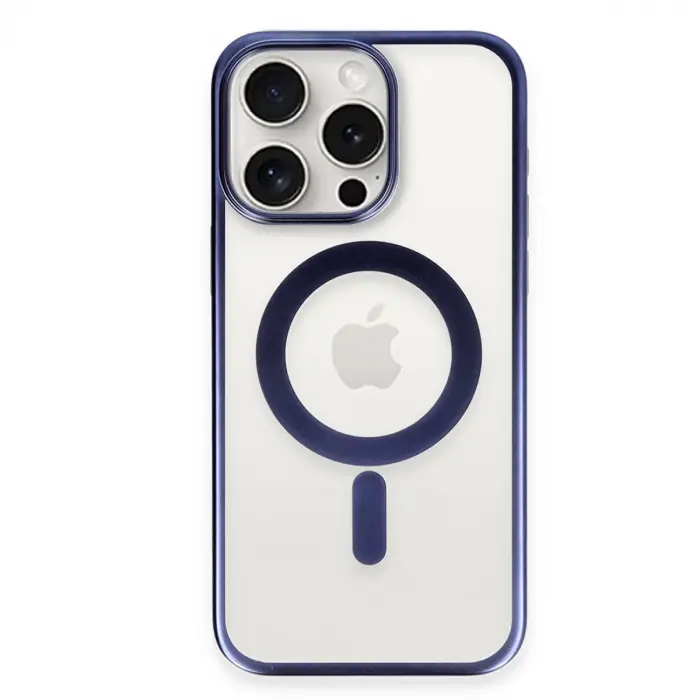 İphone 15 Pro Max Kılıf Erozi Magsafe Kapak - Lacivert