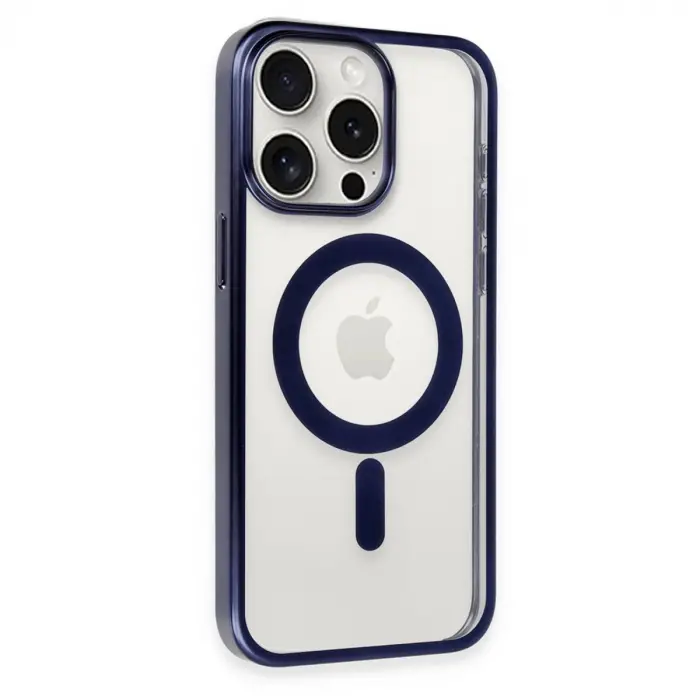 İphone 15 Pro Max Kılıf Erozi Magsafe Kapak - Lacivert