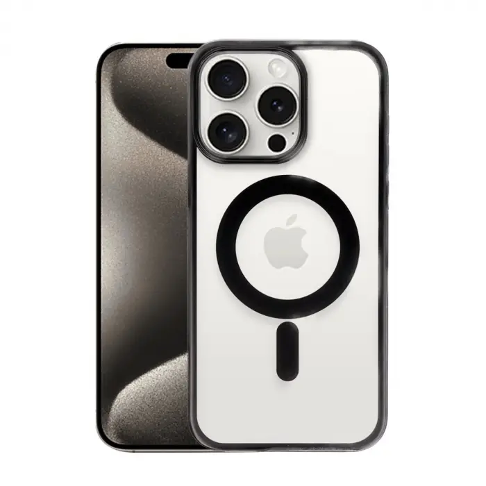 İphone 15 Pro Max Kılıf Erozi Magsafe Kapak - Siyah