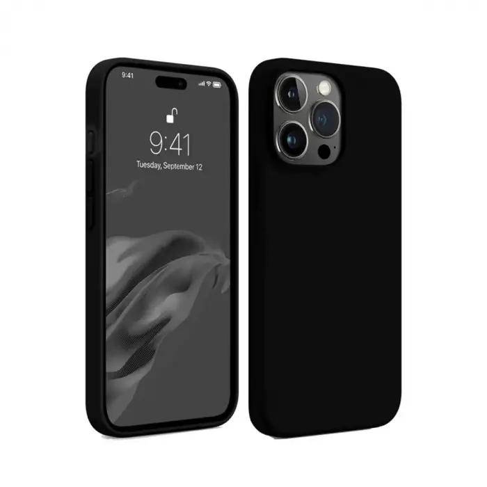 İphone 15 Pro Max Kılıf First Silikon - Siyah