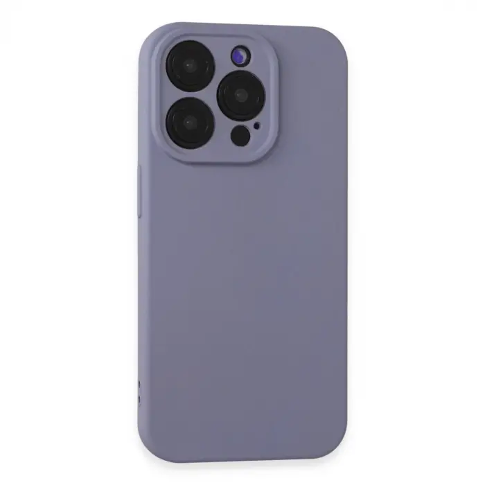 İphone 15 Pro Max Kılıf Nano İçi Kadife Silikon - Lila