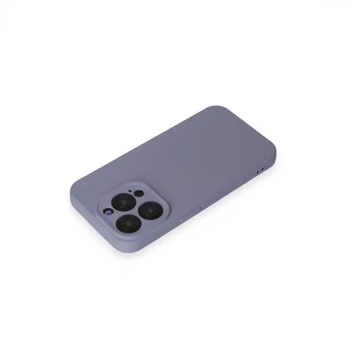 İphone 15 Pro Max Kılıf Nano İçi Kadife Silikon - Lila