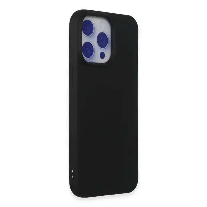 İphone 15 Pro Max Kılıf Nano İçi Kadife Silikon - Siyah