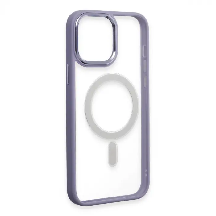 İphone 15 Pro Max Kılıf Room Magneticsafe Silikon - Lila