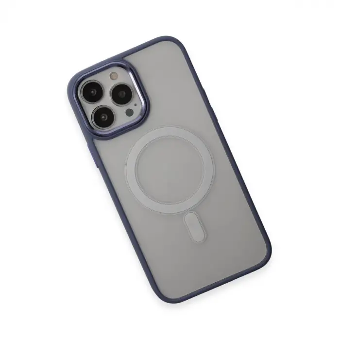 İphone 15 Pro Max Kılıf Room Magneticsafe Silikon - Sierra Blue