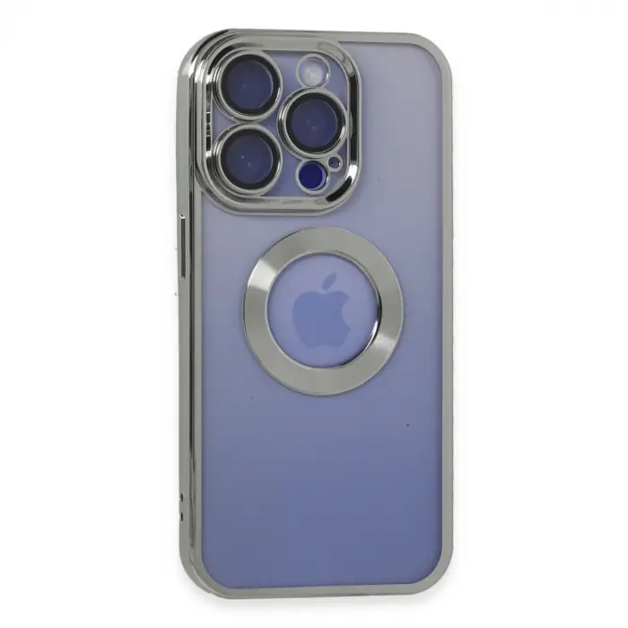 İphone 15 Pro Max Kılıf Slot Silikon - Gümüş