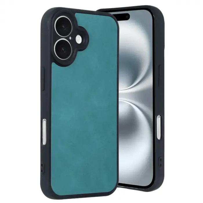 İphone 16 Kılıf Aras Deri Kapak - Açık Yeşil