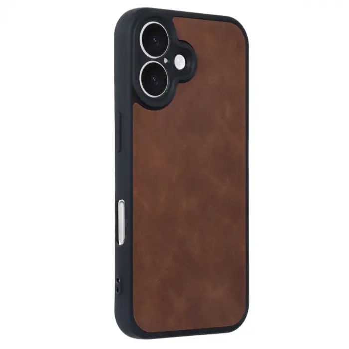 İphone 16 Kılıf Aras Deri Kapak - Taba