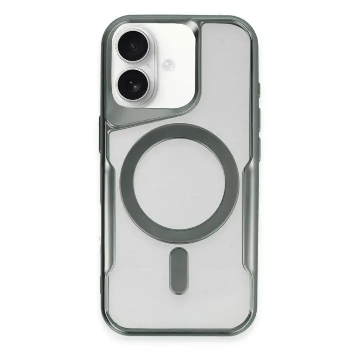 İphone 16 Kılıf Boyi Magsafe Silikon Kapak - Yeşil