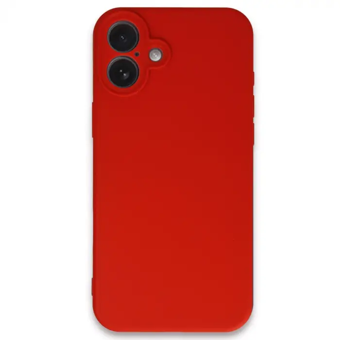İphone 16 Kılıf First Silikon - Kırmızı