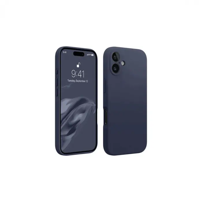 İphone 16 Plus Kılıf First Silikon - Lacivert