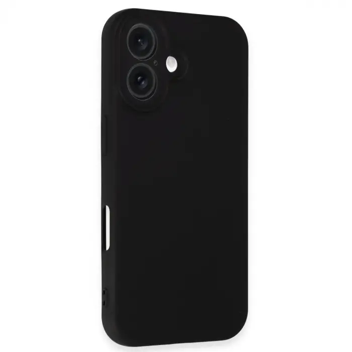 İphone 16 Plus Kılıf Nano İçi Kadife Silikon - Siyah