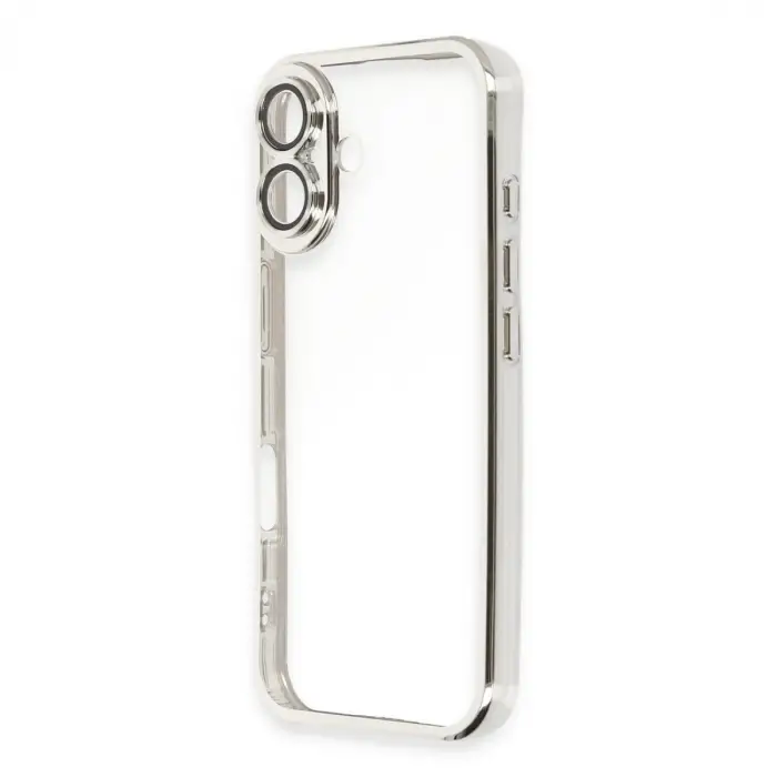 İphone 16 Plus Kılıf Razer Lensli Silikon - Gümüş