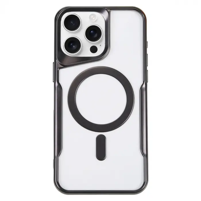 İphone 16 Pro Kılıf Boyi Magsafe Silikon Kapak - Siyah