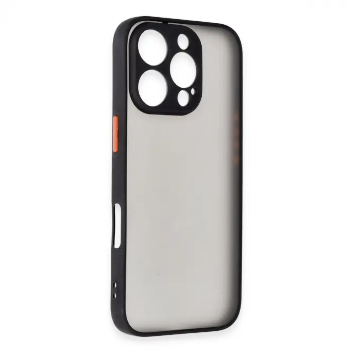 İphone 16 Pro Kılıf Montreal Silikon Kapak - Siyah