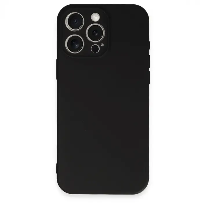 İphone 16 Pro Kılıf Nano İçi Kadife Silikon - Siyah