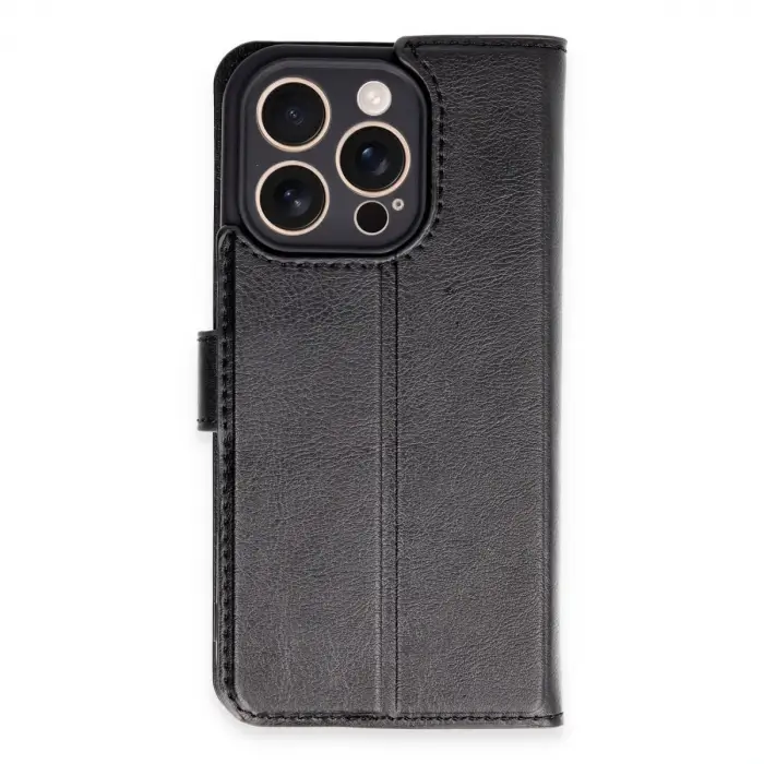 İphone 16 Pro Kılıf Trend S Plus Kapaklı Kılıf - Siyah