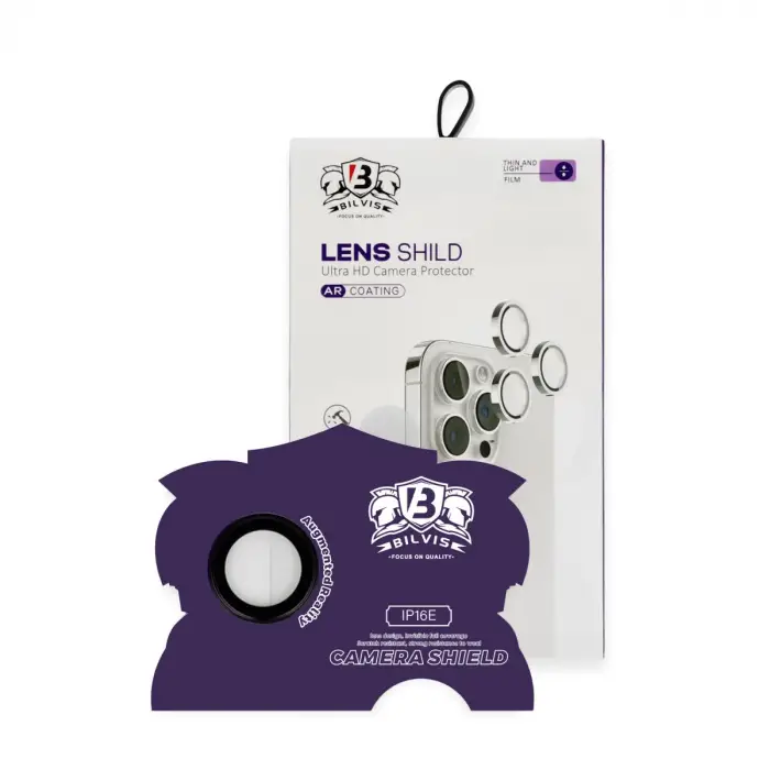 İphone 16e Bilvis Titan Kamera Lens - Siyah