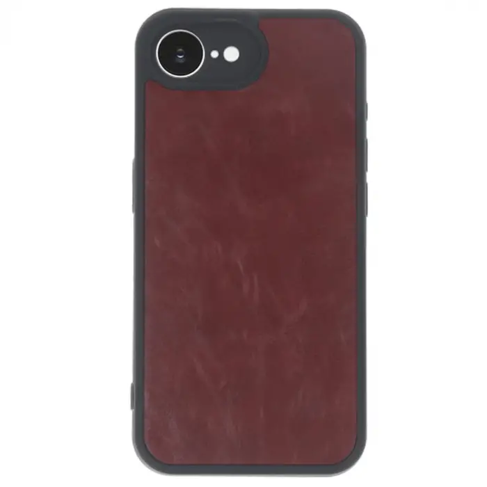 İphone 16e Kılıf Aras Deri Kapak - Bordo